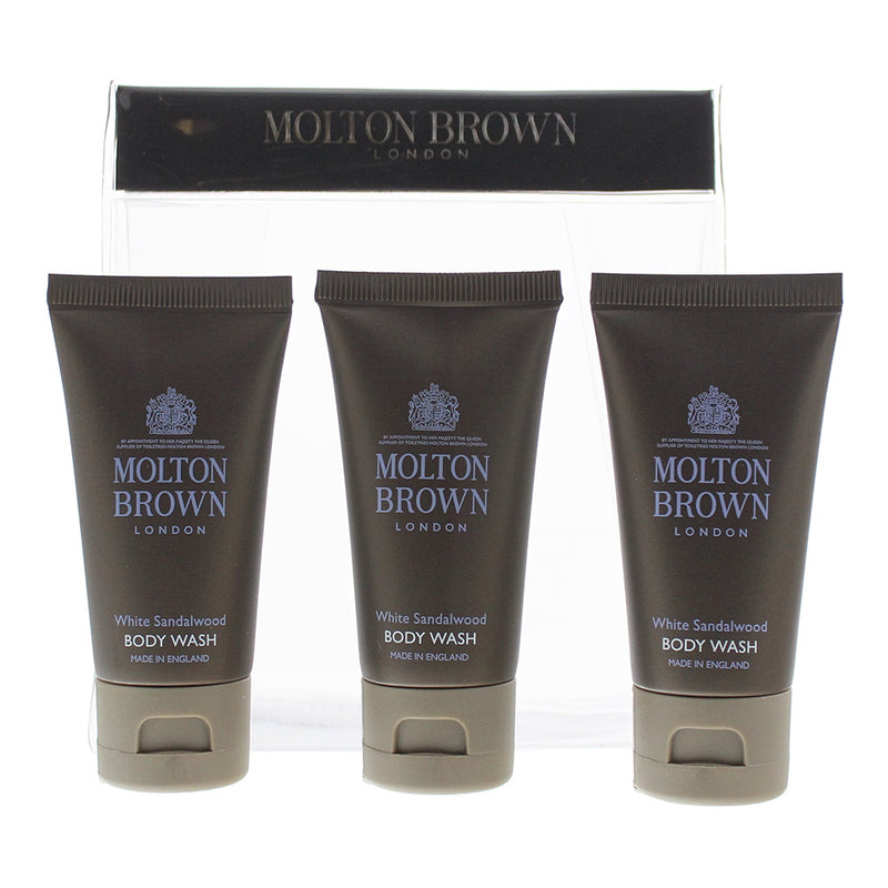 Molton Brown White Sandalwood 3 Piece Gift Set: 3 x Body Wash 30ml