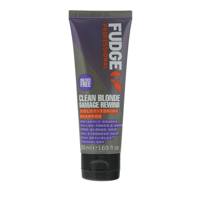 Fudge Professional Clean Blonde Damage Rewind Violet-Toning Shampoo 50ml