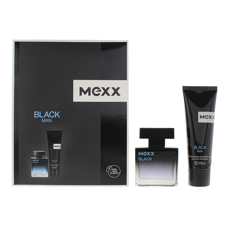 Mexx Black 2 Piece Gift Set: Eau De Toilette 30ml - Shower Gel 50ml