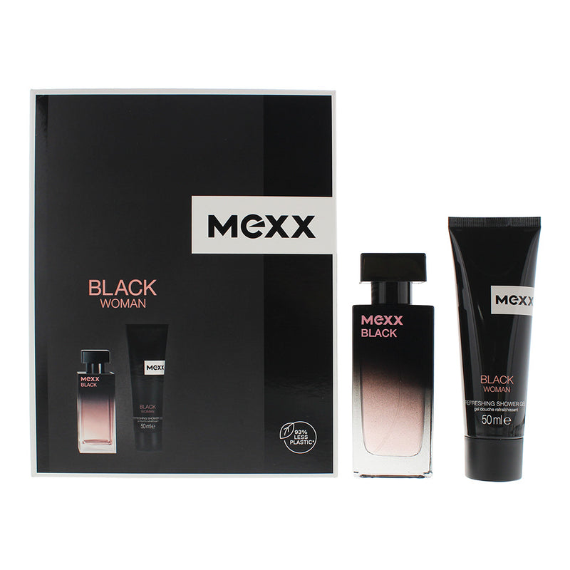 Mexx Black 2 Piece Gift Set: Eau De Toilette 30ml - Shower Gel 50ml For Her