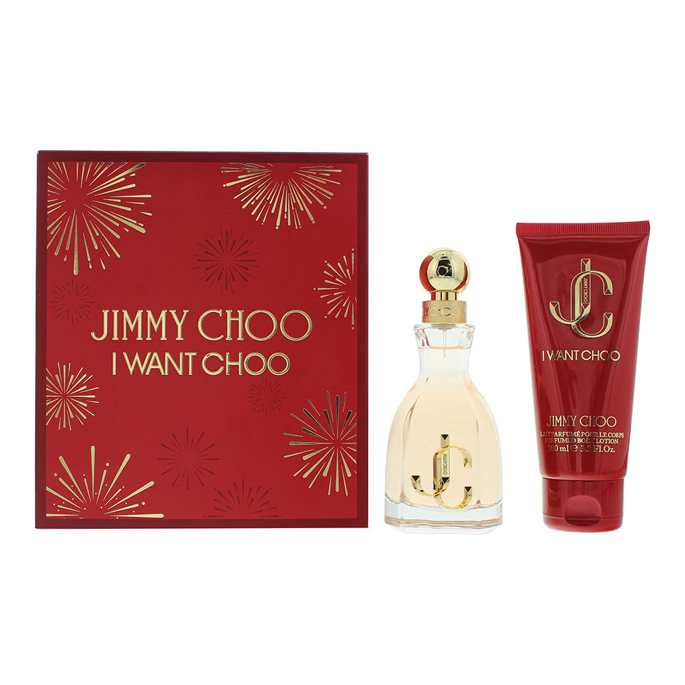 Jimmy Choo I Want Choo 2 Piece Gift Set: Eau De Parfum 60ml - Body Lot