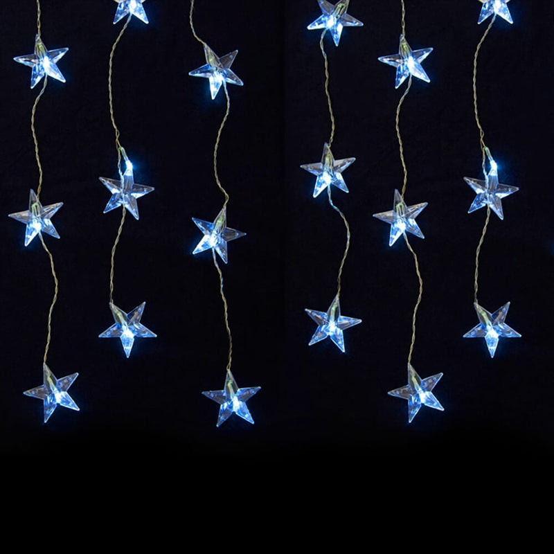 Christmas Sparkle Curtain Lights x 24 White LEDs - Mains Operated