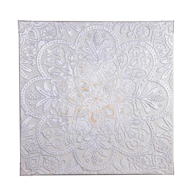 Silver Ornate Oil Painting Canvas