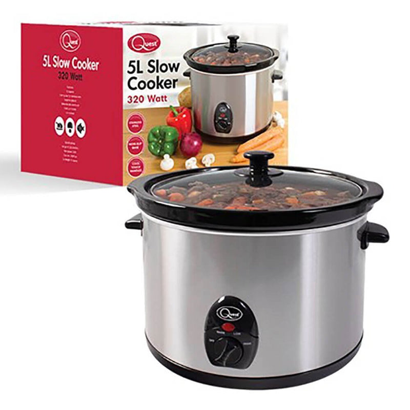 Quest 5L Stainless Steel Slow Cooker