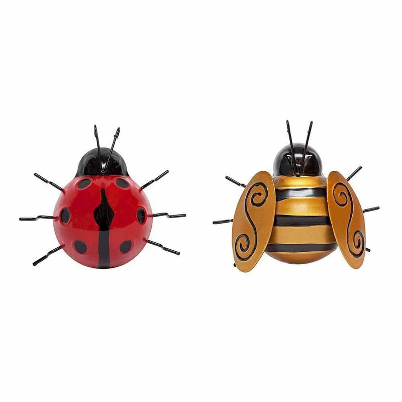 Garden Decor Outdoor Lady Bird & Bee Wall Art Set