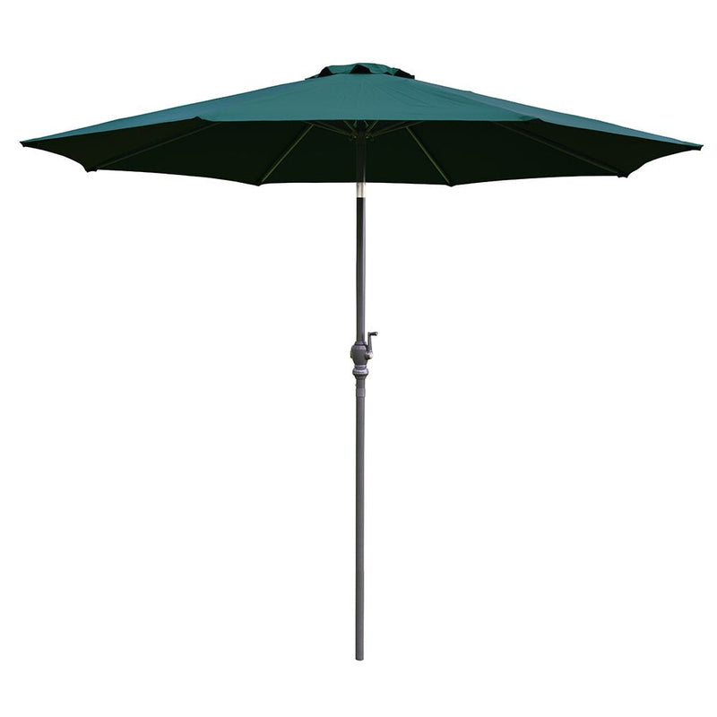 2.7M Green Parasol with Crank & Tilt