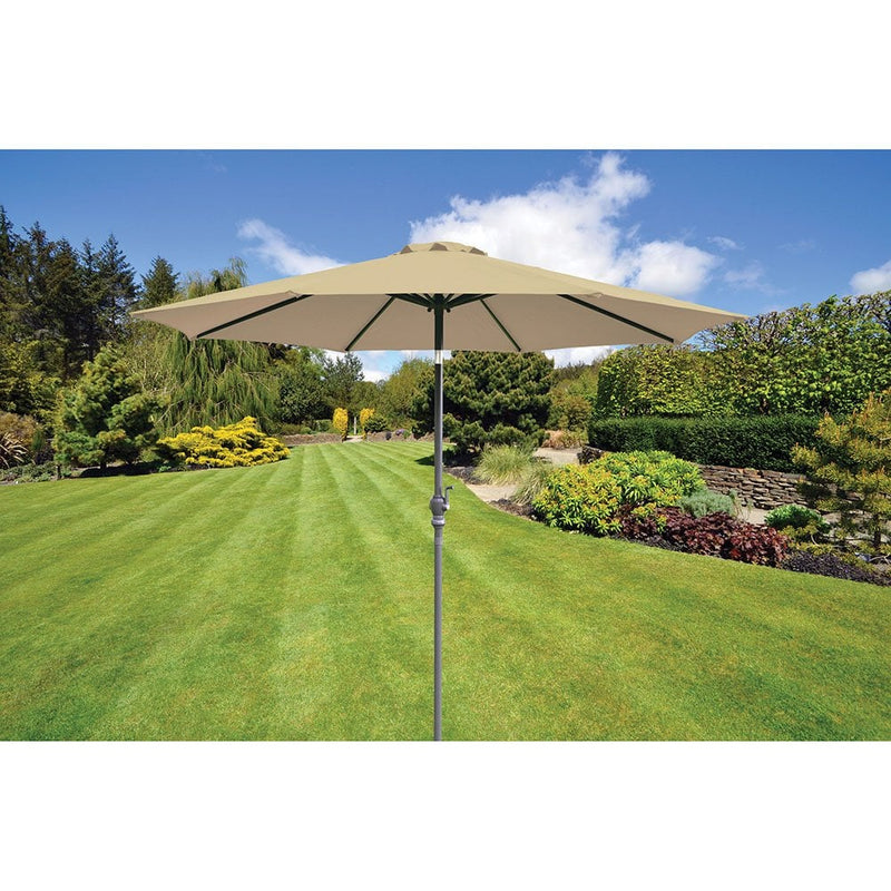 2.7M Beige Parasol with Crank & Tilt