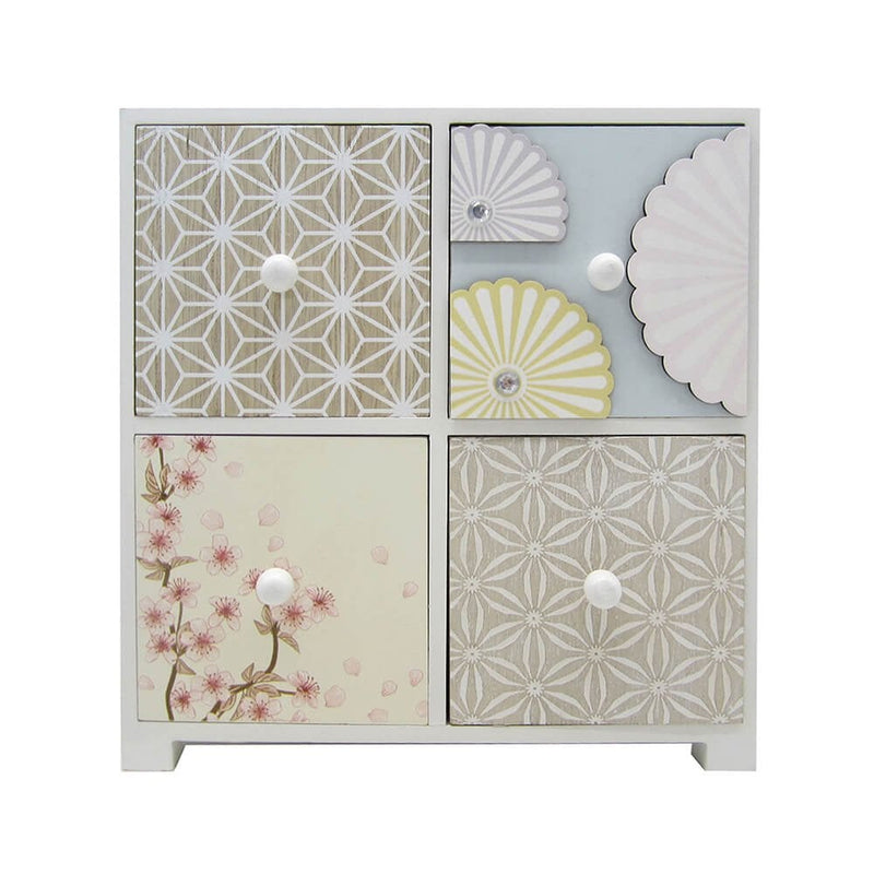 Oriental Blossom 4 Drawer Box