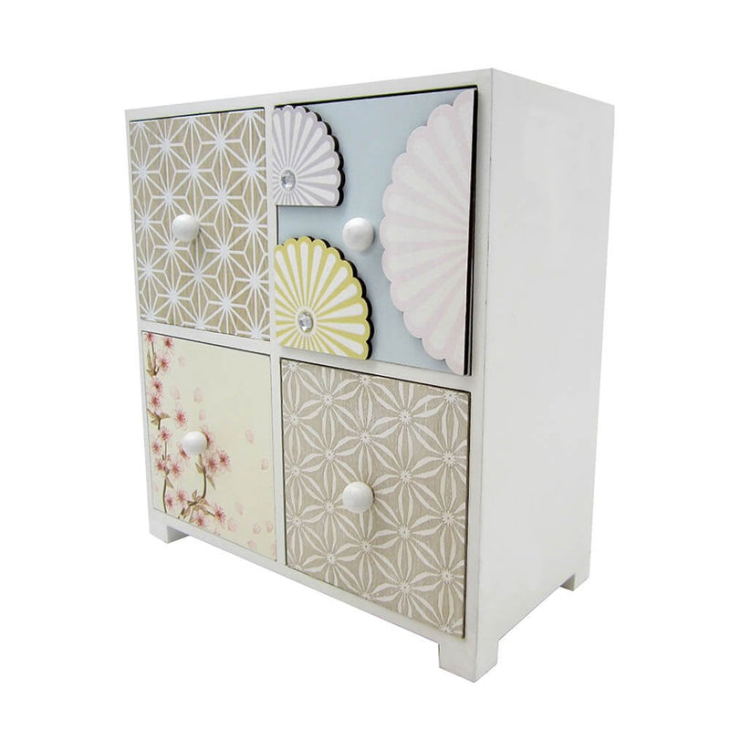 Oriental Blossom 4 Drawer Box