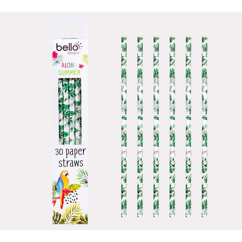 30 Paper Straws Leaf Design