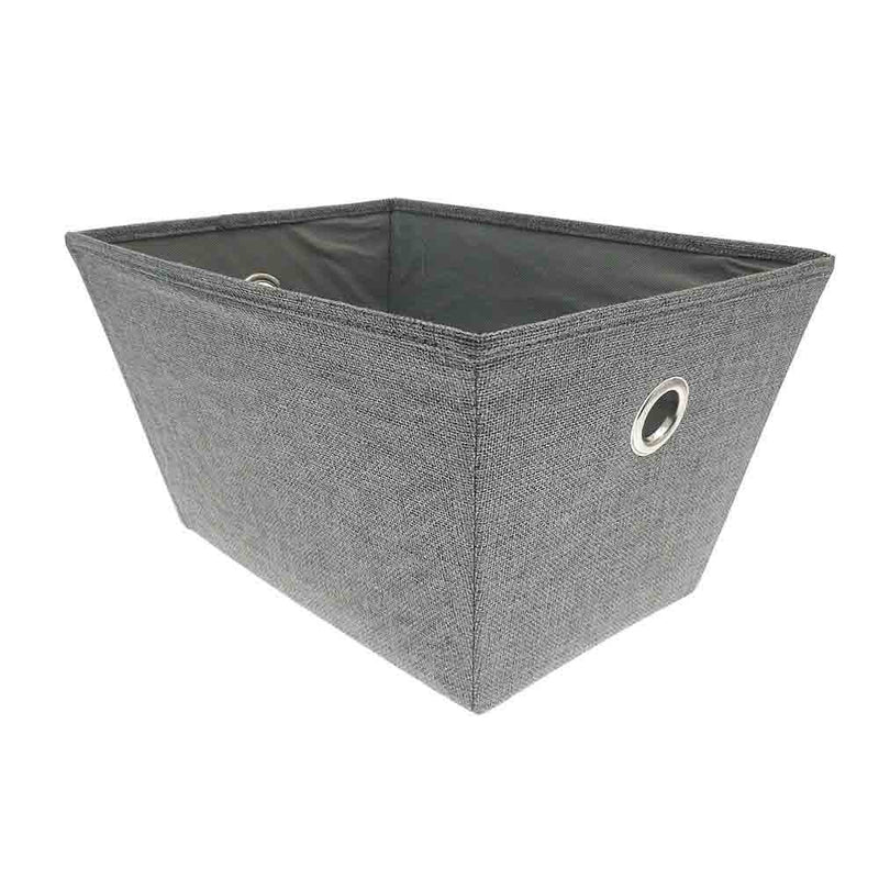 Small Charcoal Woven Storage Box