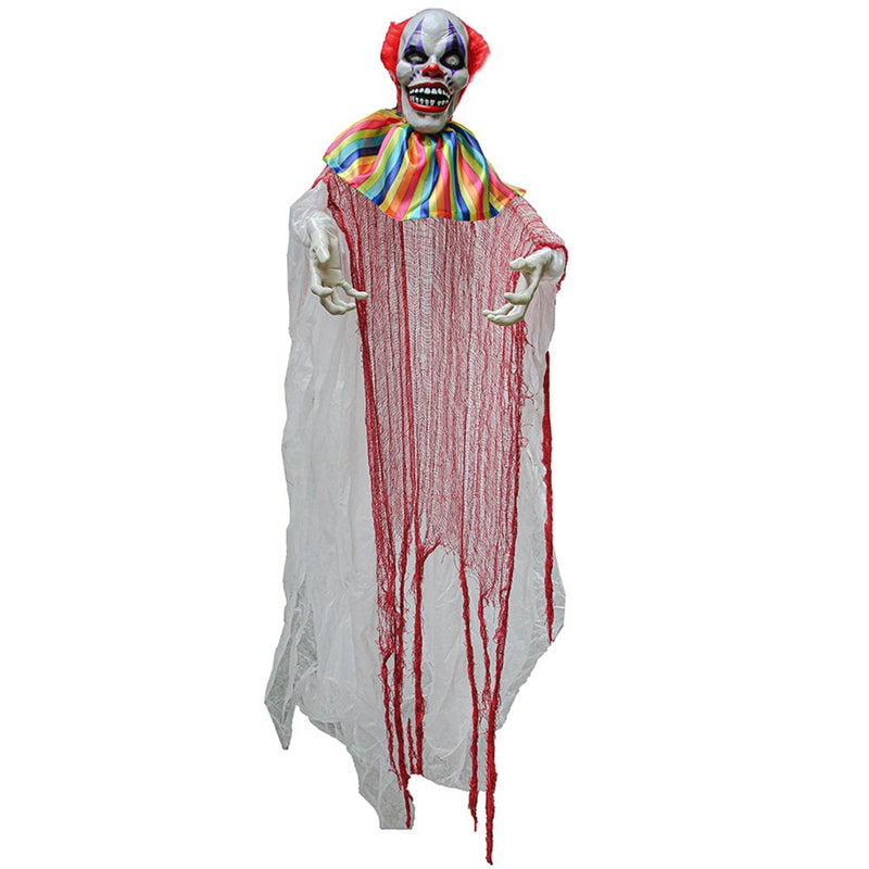 Halloween Hanging Light Up Clown 46cm