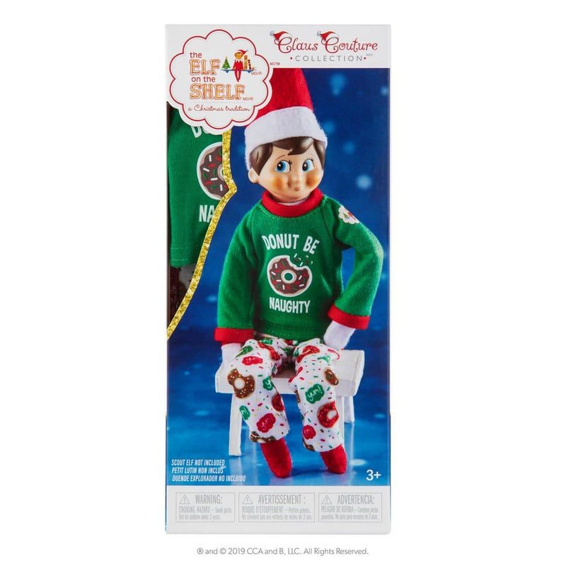 Elf on The Shelf Donut Be Naughty PJs