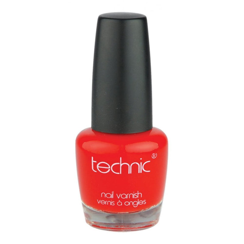 Technic 12ml One Coat Pillar Box Nail Varnish Polish Colour Manicure Pedicure