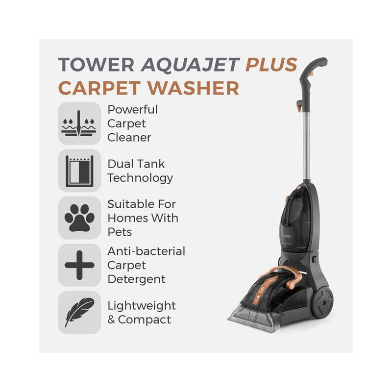 Tower AQUAJET Plus Carpet Washer - Rose Gold and Grey