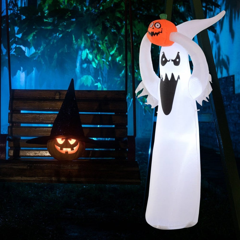 Halloween Inflatable Ghost with LED Lights 1.8m