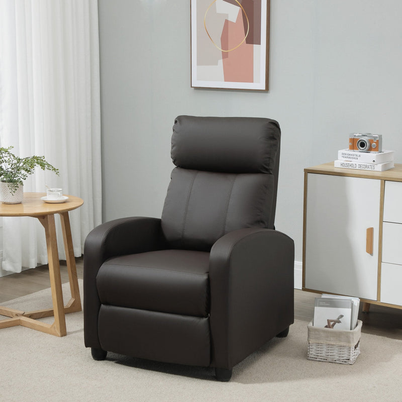 Recliner Sofa Chair PU Leather Massage Armchair w/ Footrest and Remote Control for Living Room, Bedroom, Home Theatre