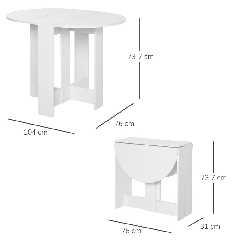 Folding Drop Leaf Dining Table Foldable Bar Table for Small Kitchen