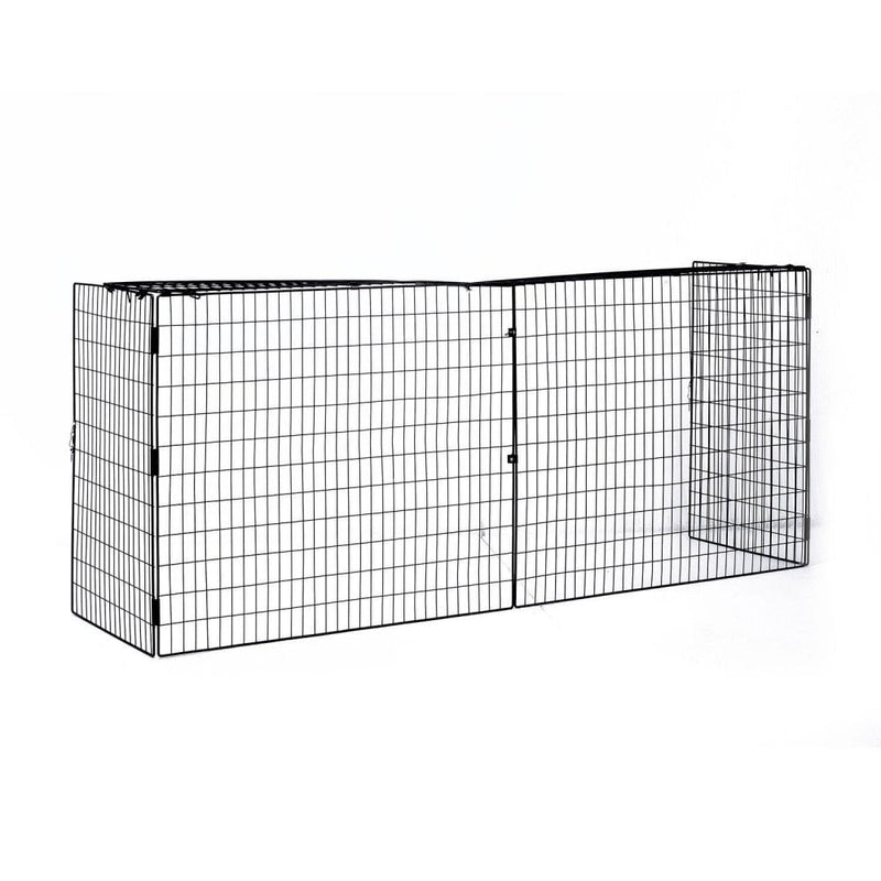 HOMCOM Extendable Fireguard Screen-Black