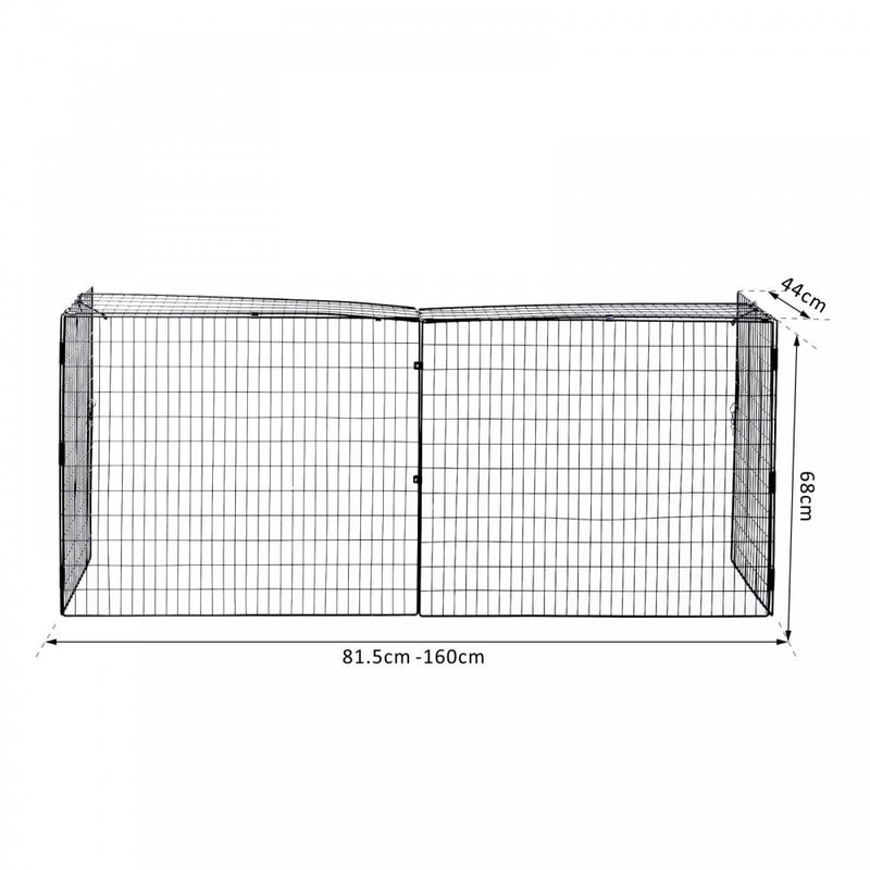 HOMCOM Extendable Fireguard Screen-Black