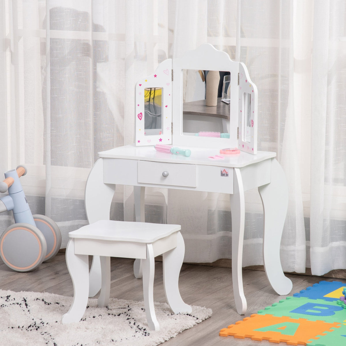 Kids dressing table with lights sale