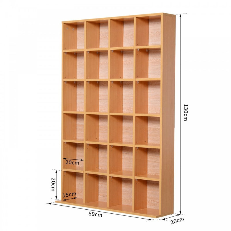 HOMCOM Shelves Rack Unit 24-Beech