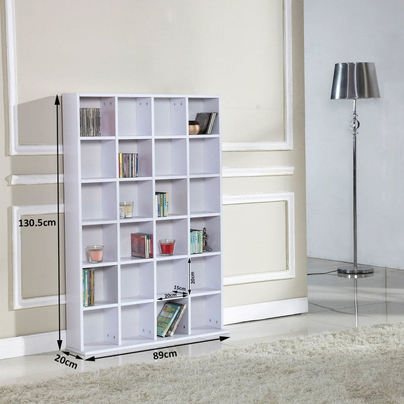 HOMCOM Shelves Rack Unit-White