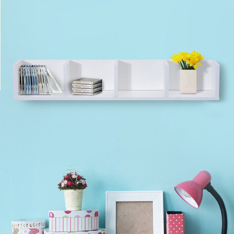 Multi-Media Wooden Shelf-White |