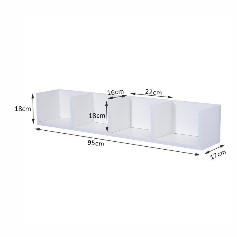 Multi-Media Wooden Shelf-White |