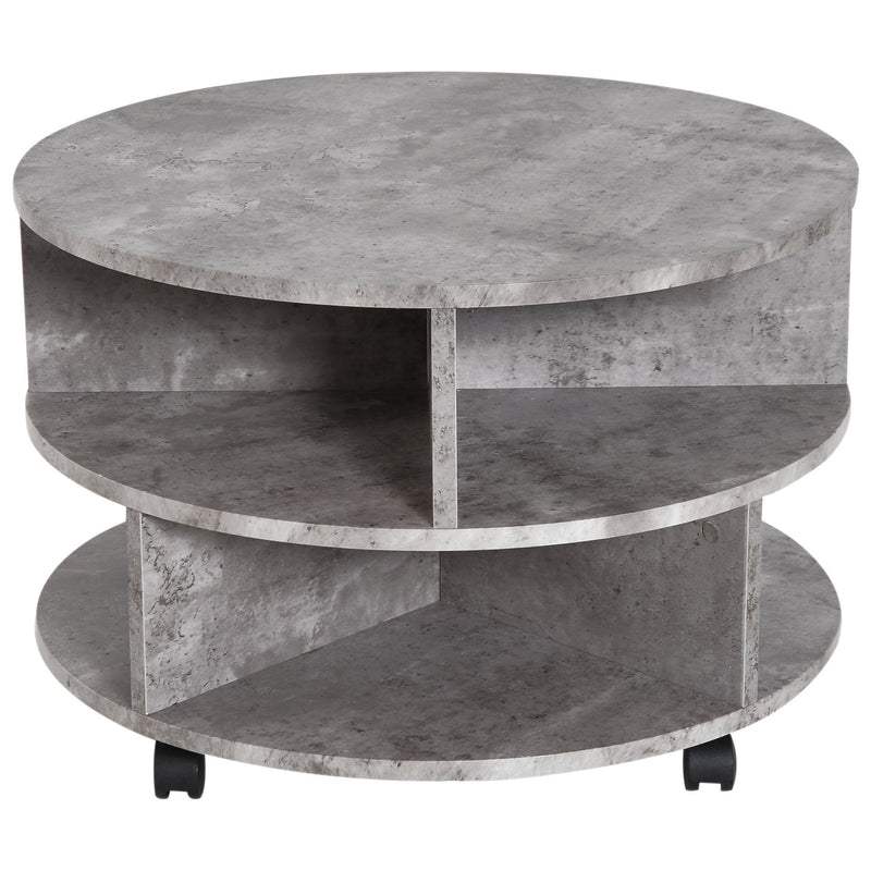 Coffee Table, 2-Tier, 60Wx39.5H cm-Cement Colour