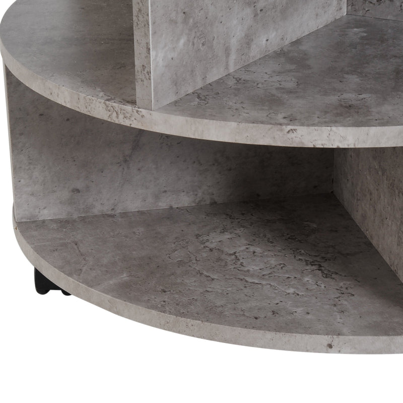 Coffee Table, 2-Tier, 60Wx39.5H cm-Cement Colour