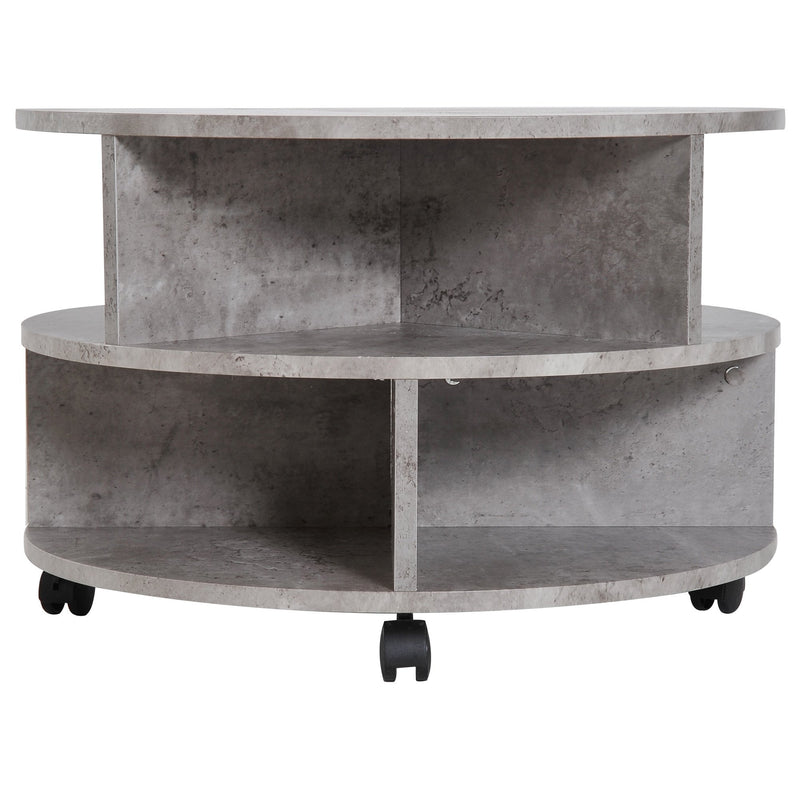 Coffee Table, 2-Tier, 60Wx39.5H cm-Cement Colour