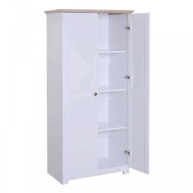 Cabinet With 2 Doors 4 Shelves-White