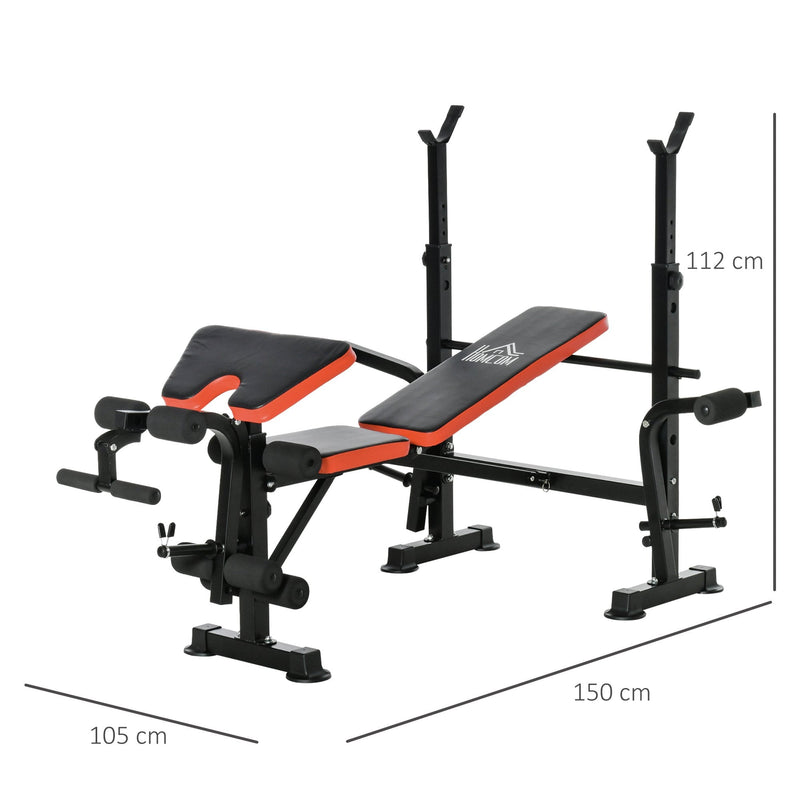 Steel Multi-Function Adjustable Weight Training Bench Gym Fitness Lifting Bench Workout Station