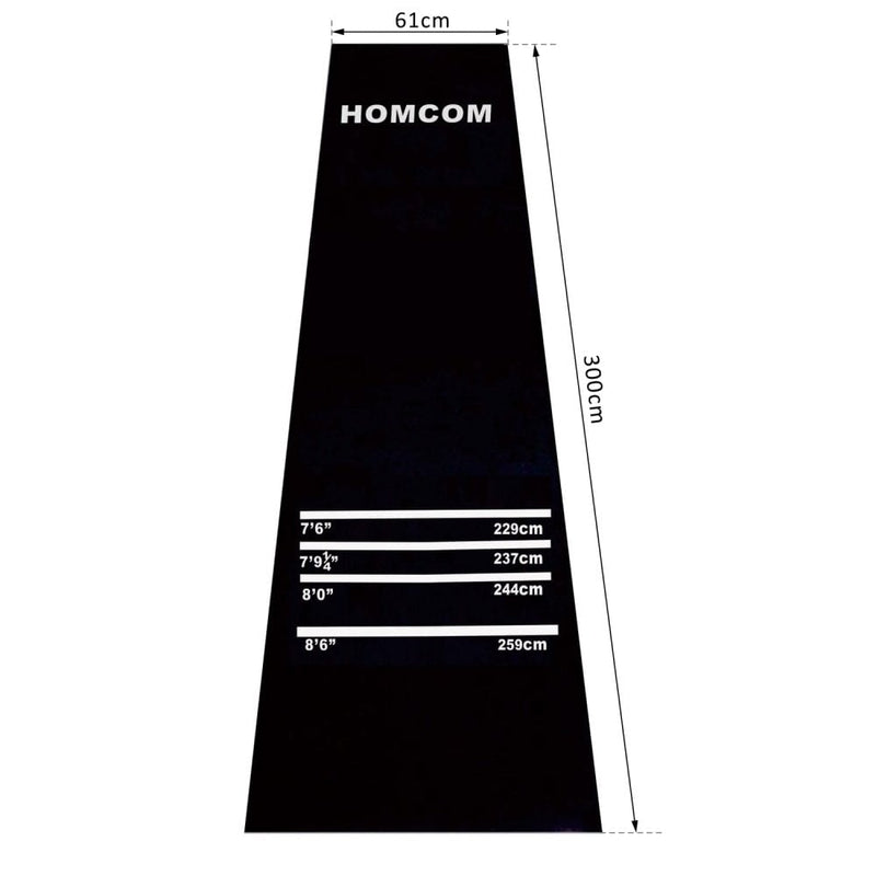 HOMCOM Professional Rubber Darts Mat W/4 Throwing Distances