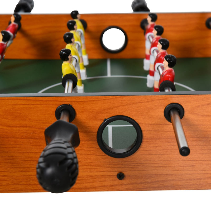 HOMCOM Soozier Foosball Table Heavy Duty  84.5cm for Arcades, Pub, Game Room, 8 Rods, 2 Balls Wooden Arcades Room Bar