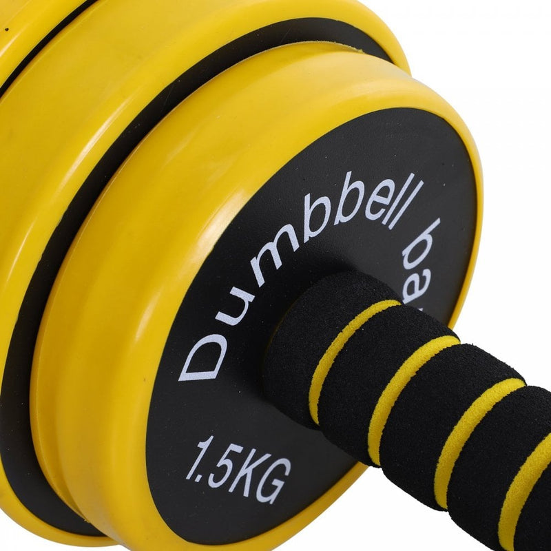 25KGS Dumbbell & Barbell  Adjustable Set Plate Bar Clamp Rod Home Gym Sports Area Exercise Ergonomic 25KG