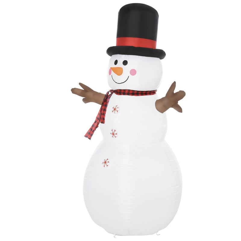 HOMCOM 1.8m LED Polyester Outdoor Christmas Inflatable Snow Man