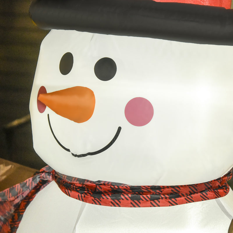 HOMCOM 1.8m LED Polyester Outdoor Christmas Inflatable Snow Man