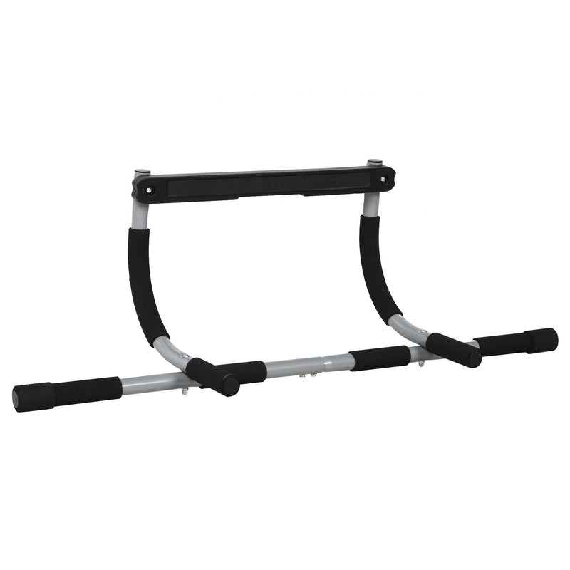 Steel Horizontal Home Door Frame Pull-Ups Bar Silver/Black