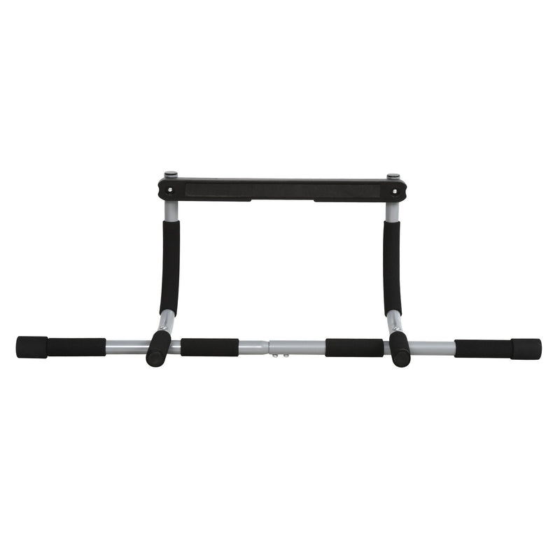 Steel Horizontal Home Door Frame Pull-Ups Bar Silver/Black