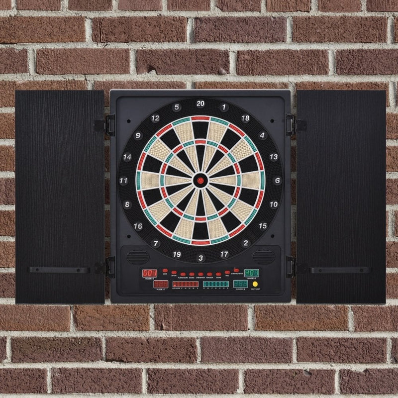 HOMCOM MDF LED Electronic Dartboard w/ 12 Darts