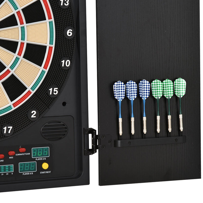 HOMCOM MDF LED Electronic Dartboard w/ 12 Darts