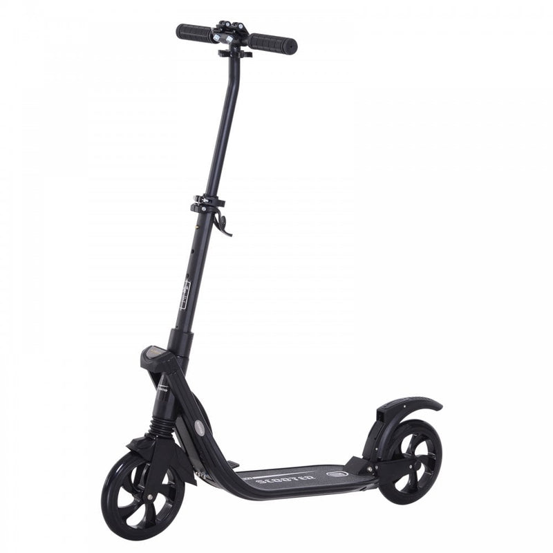 ALPINE SPIRIT Foldable Kick Scooter, Adjustable Height, 93.5L x 38W x 95-105Hcm-Black