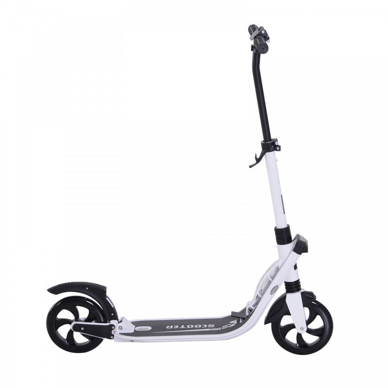 ALPINE SPIRIT Foldable Kick Scooter, Adjustable Height, 93.5L x 38W x 95-105Hcm-White