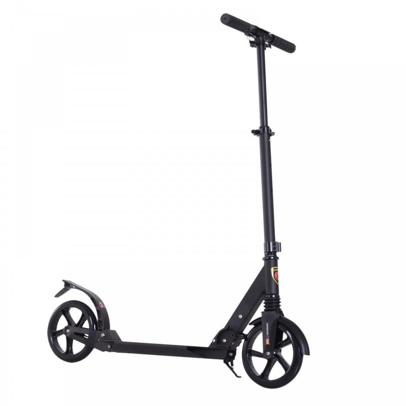 ALPINE SPIRIT Foldable Kick Scooter, Adjustable Height, 94L x 38W x 90-105Hcm-Black