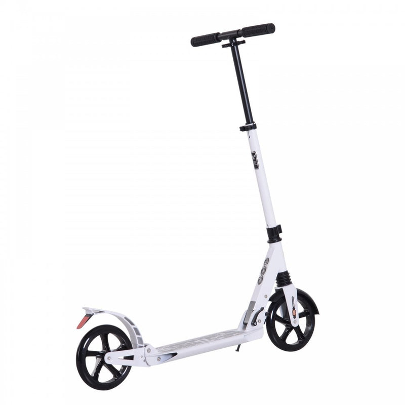 ALPINE SPIRIT Foldable Kick Scooter, Adjustable Height, 94L x 38W x 90-105Hcm-White