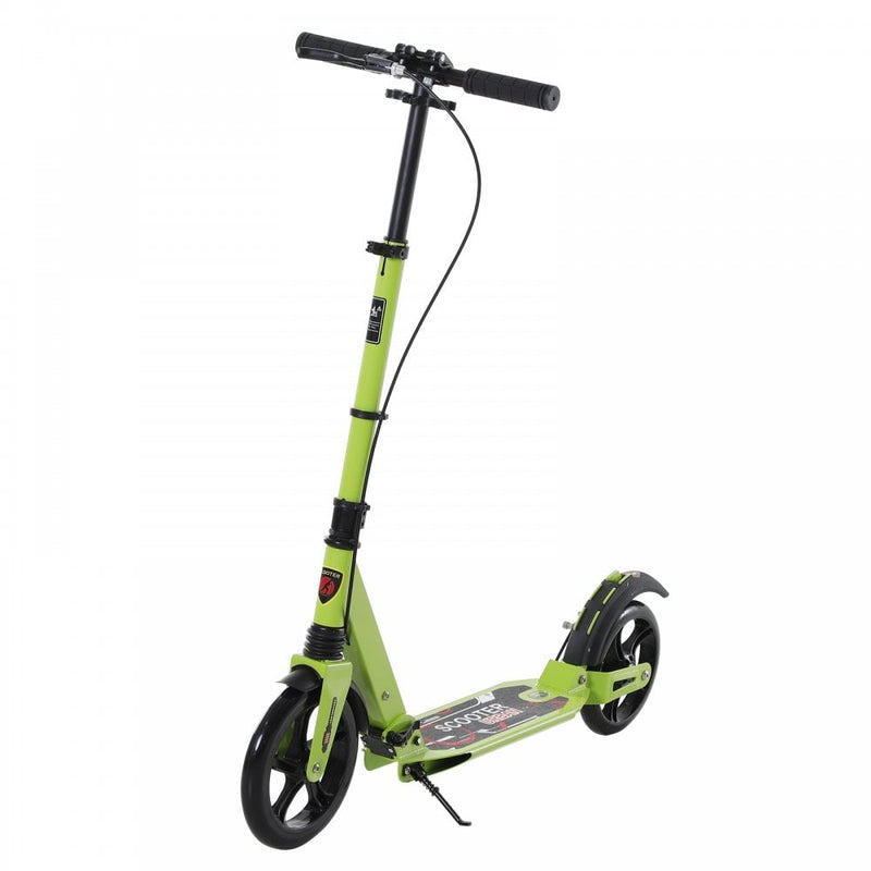 ALPINE SPIRIT Teen/Adults Aluminium Folding Kick Scooter w/ Shock Mitigation System Green