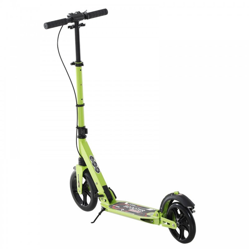 ALPINE SPIRIT Teen/Adults Aluminium Folding Kick Scooter w/ Shock Mitigation System Green