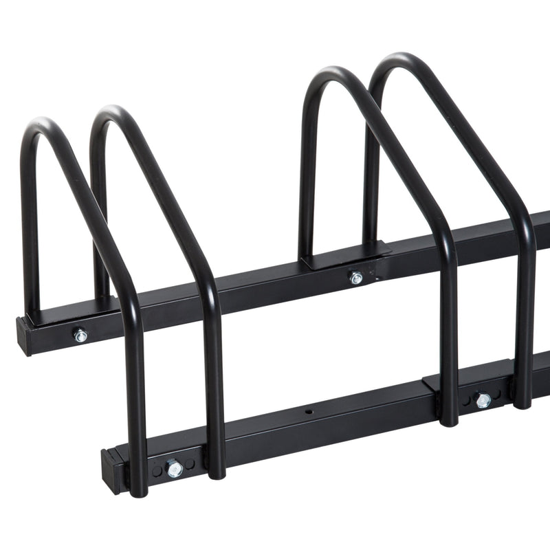 Bike Parking Rack, 95Lx33Wx27H cm, Steel-Black